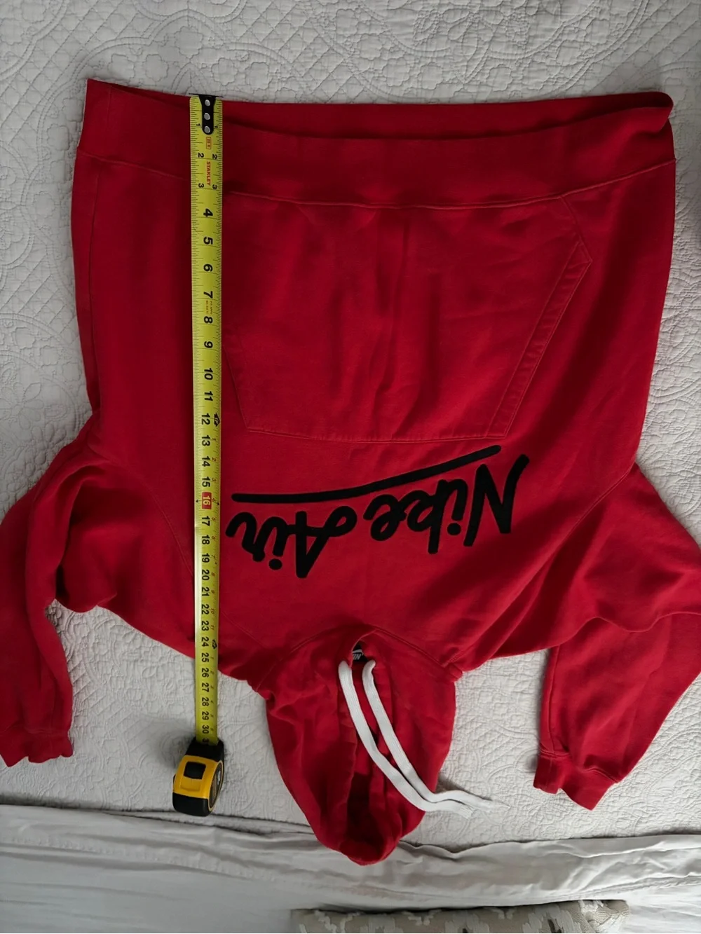 Nike Red Crewneck Hoodie with Black Nike Air Script